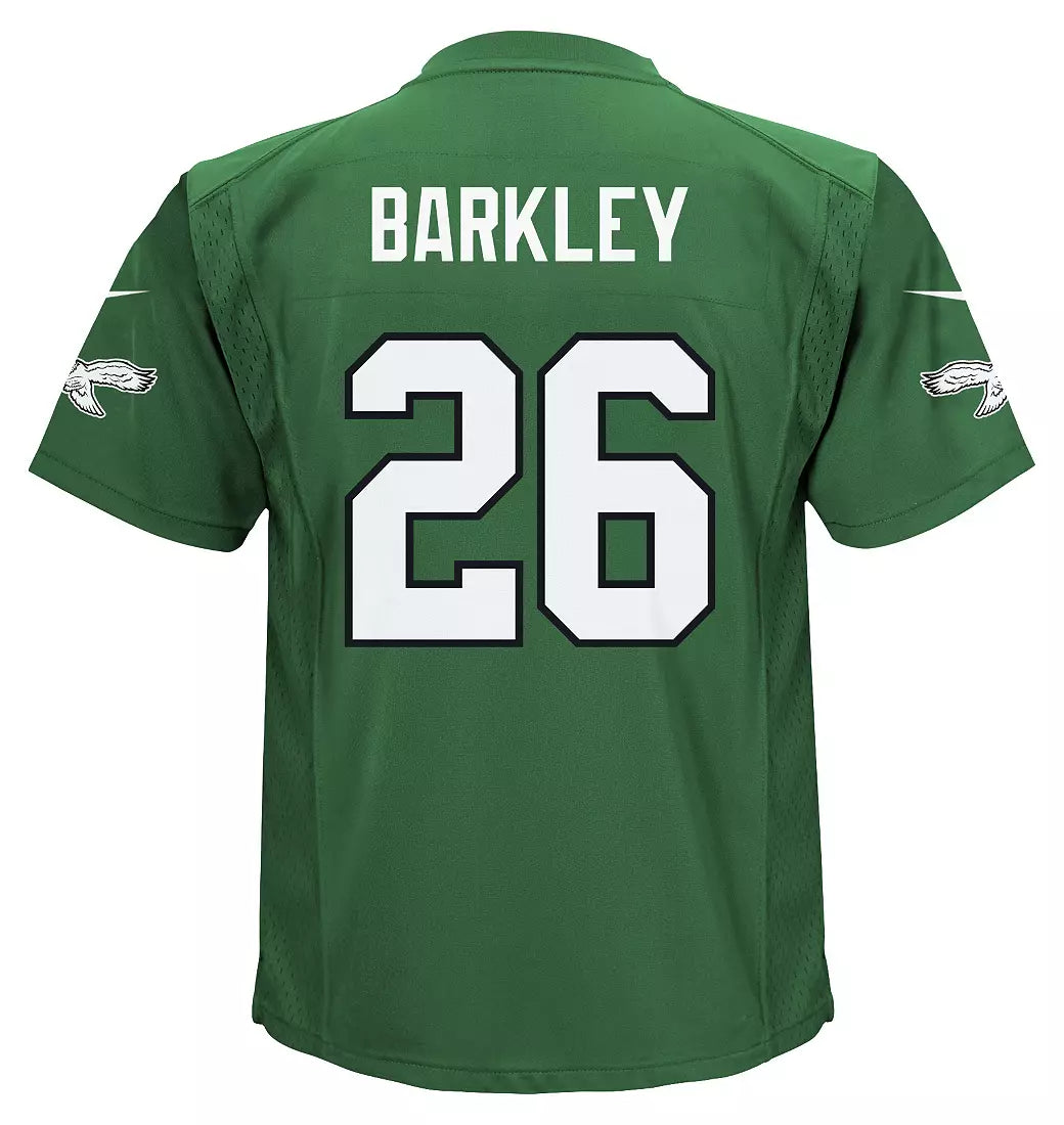 Kids Saquon Barkley Philadelphia Eagles Child Nike Kelly Green Replica Jersey - Pro Jersey Sports
