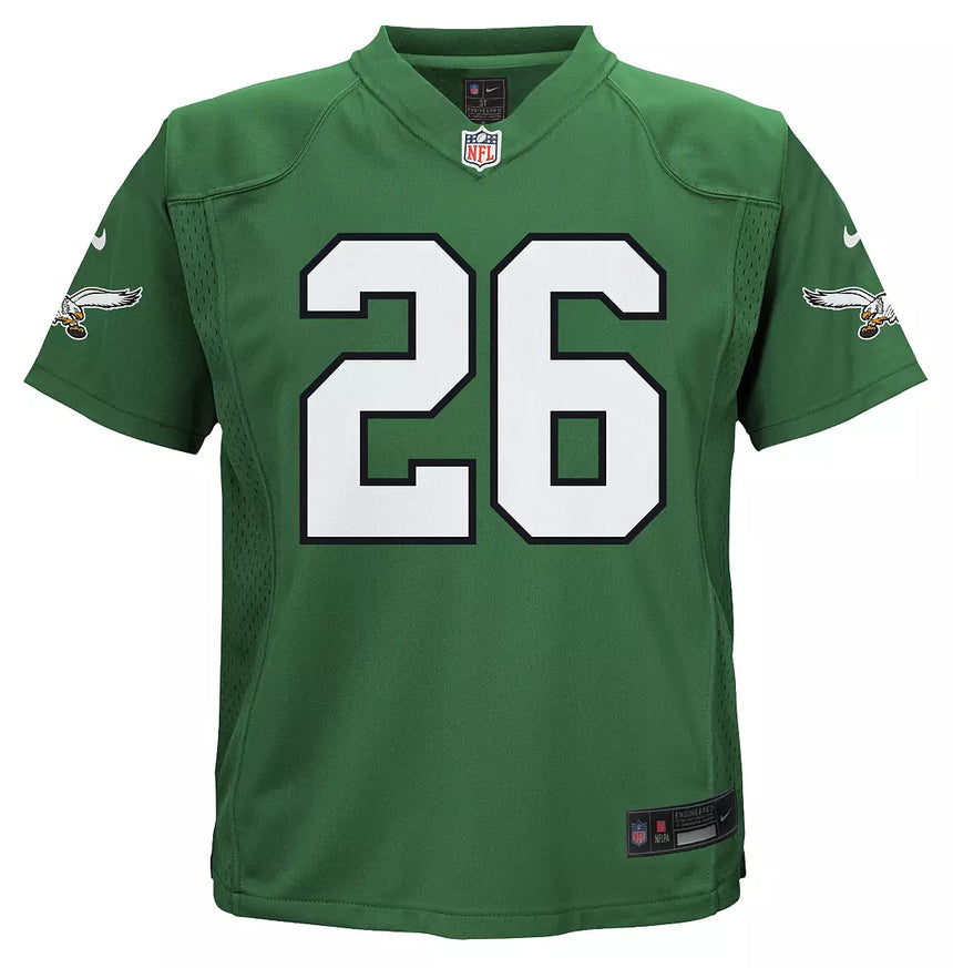 Kids Saquon Barkley Philadelphia Eagles Child Nike Kelly Green Replica Jersey - Pro Jersey Sports