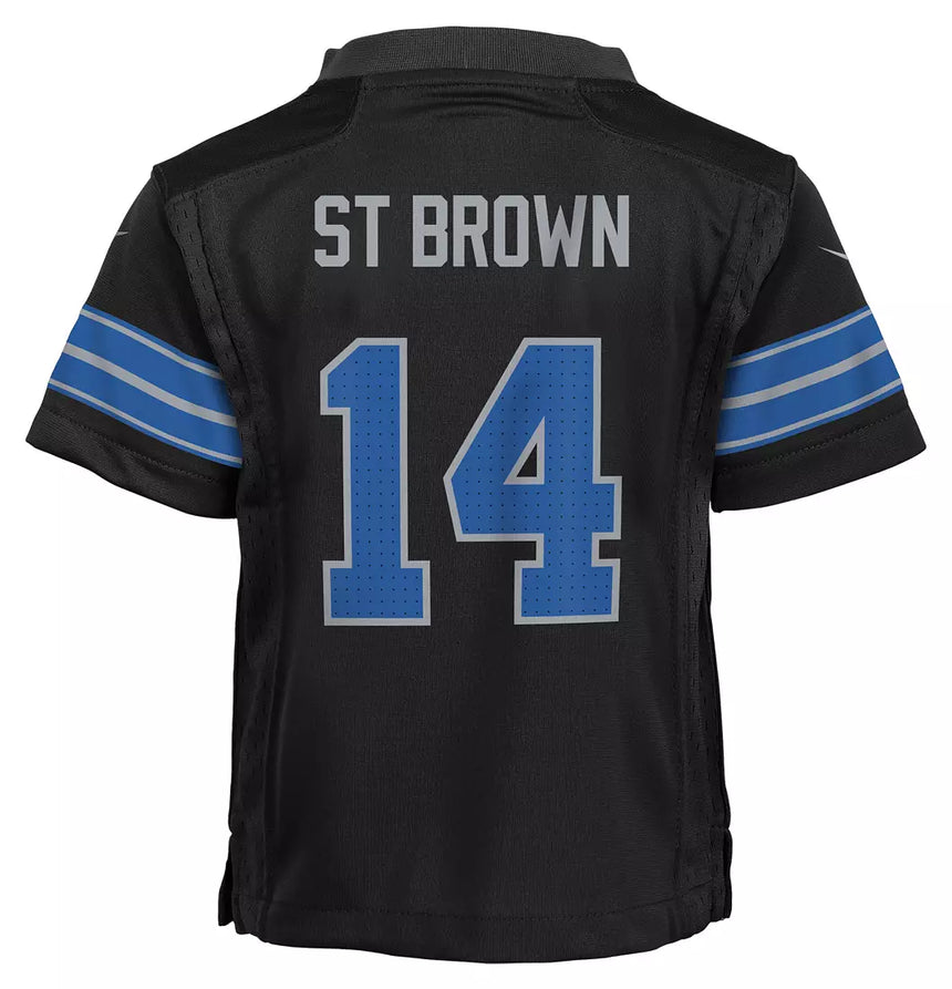 Kids Amon-Ra St. Brown Detroit Lions Black Child Nike Replica Jersey - Pro Jersey Sports