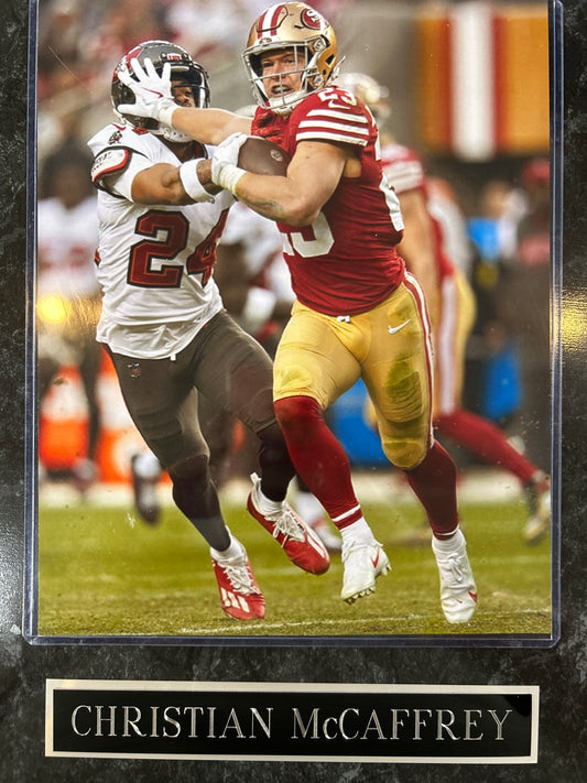 Christian McCaffrey San Francisco 49ers Wall Plaque