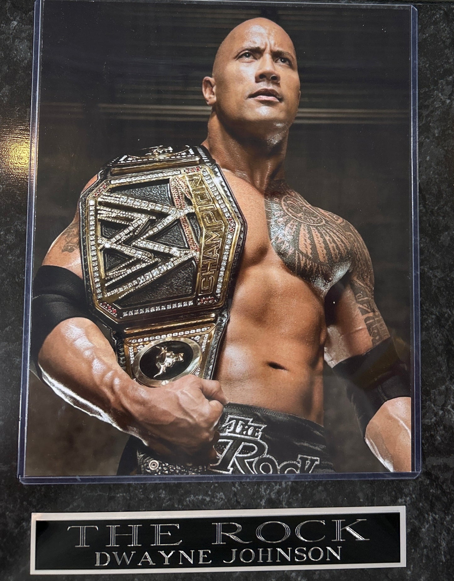 WWE The Rock Photo Plaque