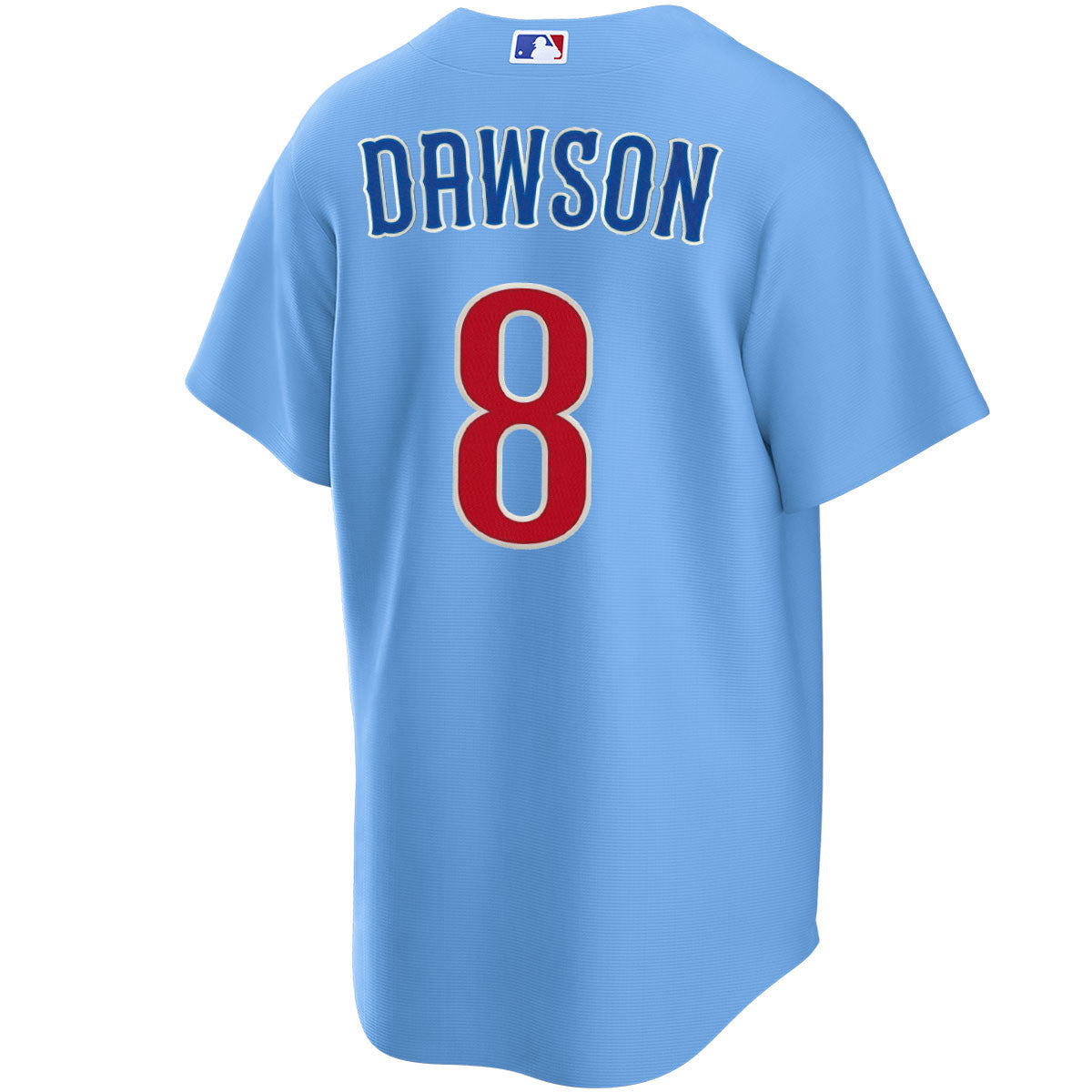 NIKE Men's Chicago Cubs Andre Dawson #8 Light Blue 2nd Alternate Replica Jersey