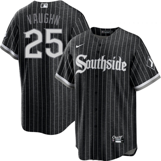 Men's Andrew Vaughn Chicago White Sox Nike Black City Connect Replica Jersey