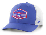 Chicago Cubs '47 Cooperstown Burgess Trucker Snapback Hat - Royal/White - Pro Jersey Sports