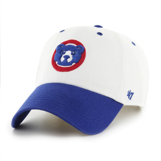 Chicago Cubs MLB White Double Header Diamond Clean Up Hat By '47 Brand
