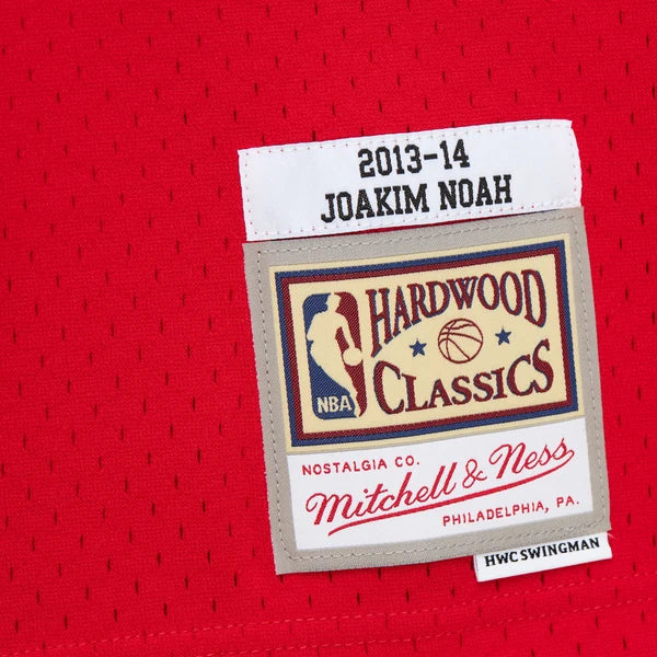 Men's Chicago Bulls Joakim Noah Mitchell & Ness Red 2008 Hardwood Classics Swingman Jersey