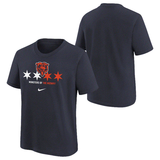 Youth Chicago Bears Nike Navy Local Pack Tee