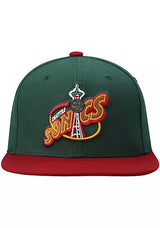 Mens NBA Seattle SuperSonics 2-Tone 2.0 Snapback Hat By Mitchell And Ness - Pro Jersey Sports