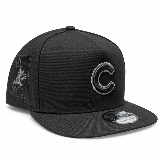 Chicago Cubs Mlb Black & Silver Foul Ball A-Frame 9Fifty Snapback