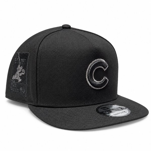 Chicago Cubs Mlb Black & Silver Foul Ball A-Frame 9Fifty Snapback
