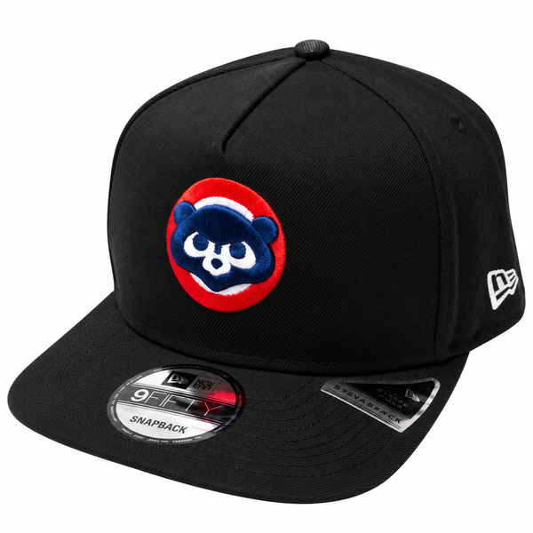 Chicago Cubs Mlb Basic Chubby Bear Logo Black A-Frame 9Fifty Snapback