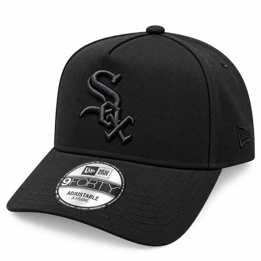 Chicago White Sox New Era Tonal Black 9FORTY A-Frame Adjustable Hat