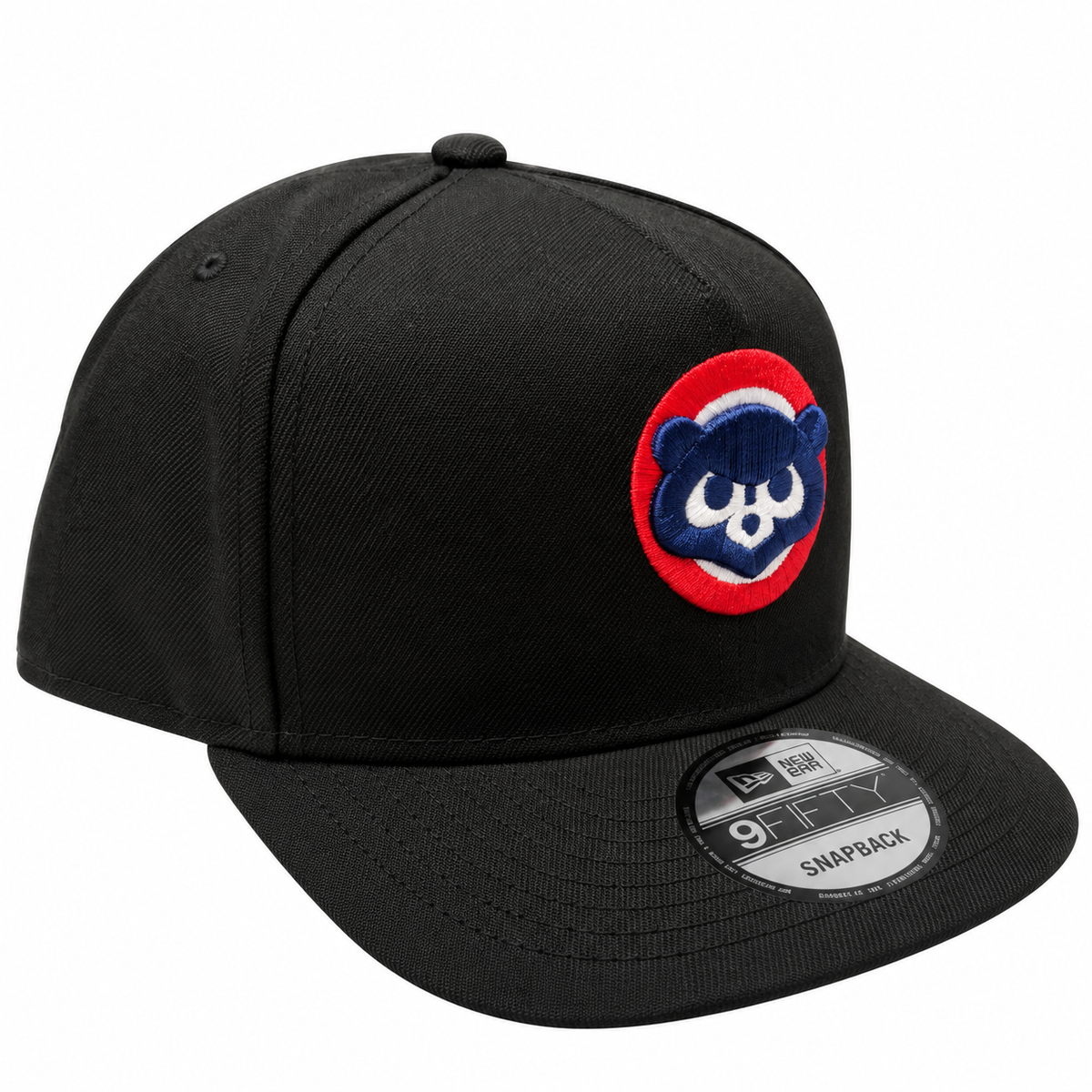 Chicago Cubs Mlb Basic Chubby Bear Logo Black A-Frame 9Fifty Snapback