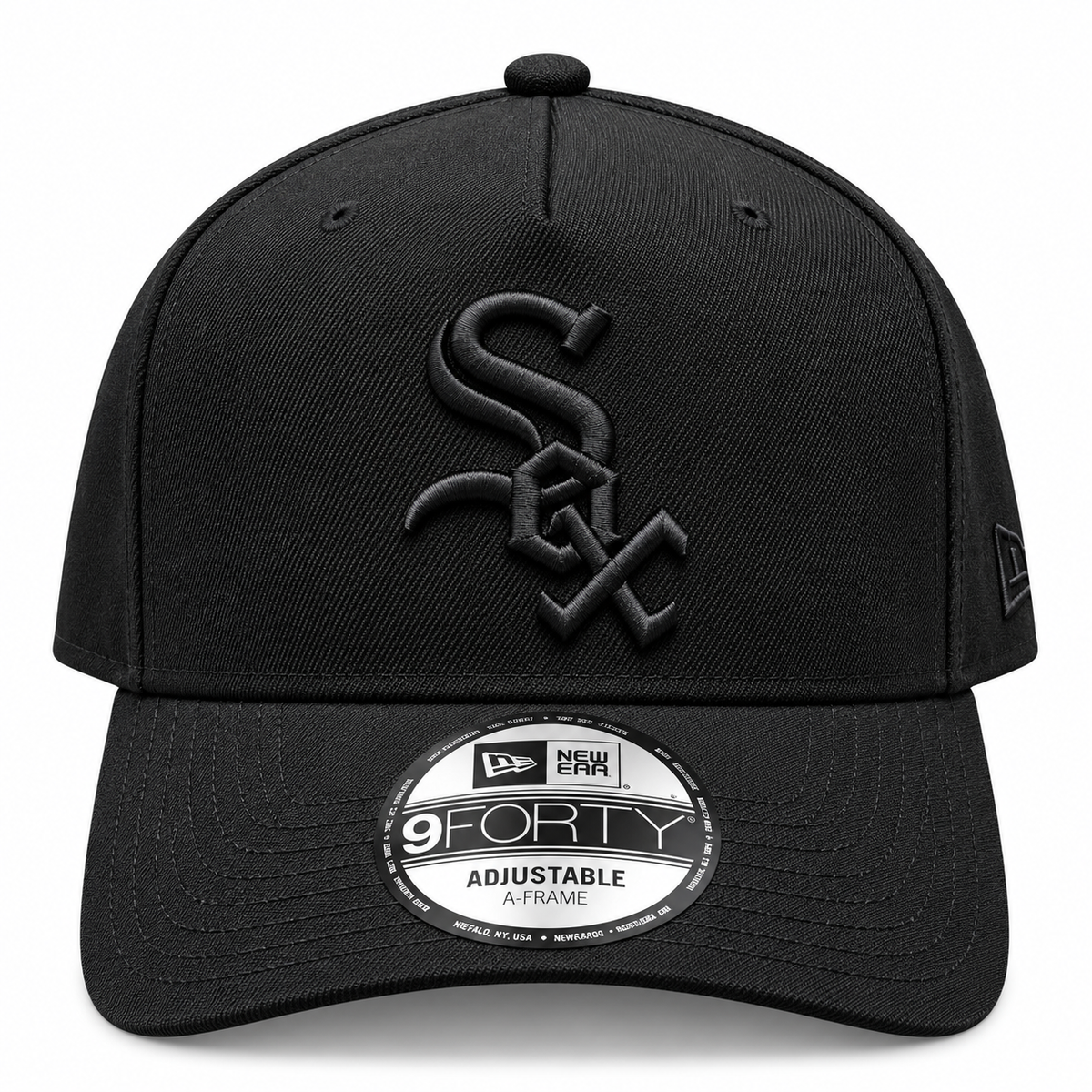 Chicago White Sox New Era Tonal Black 9FORTY A-Frame Adjustable Hat