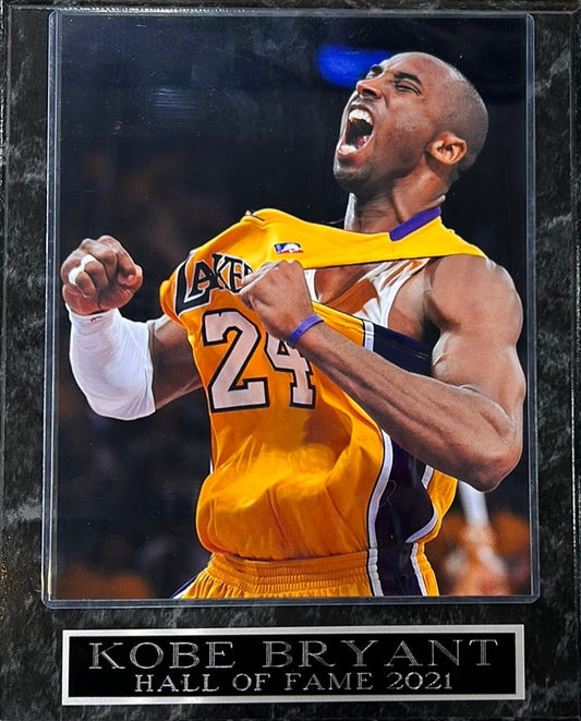Kobe Bryant Los Angeles Lakers Hall of Fame 2021 Wall Plaque