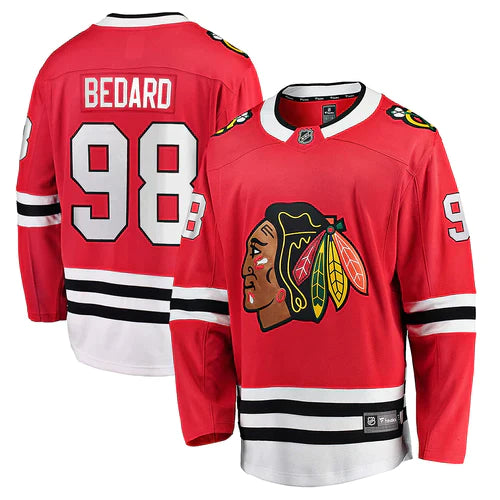 Youth Connor Bedard Chicago Blackhawks Red Home NHL Premium Replica Jersey - Pro Jersey Sports