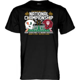 Men's Indiana Hoosiers vs Miami Hurricanes Corner Cross Tee - Pro Jersey Sports