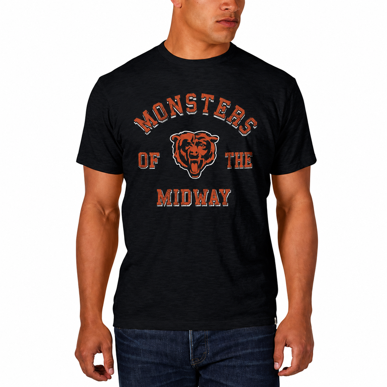 Men’s Chicago Bears “Monsters Of the Midway” Logo Scrum Tee By ’47 Brand