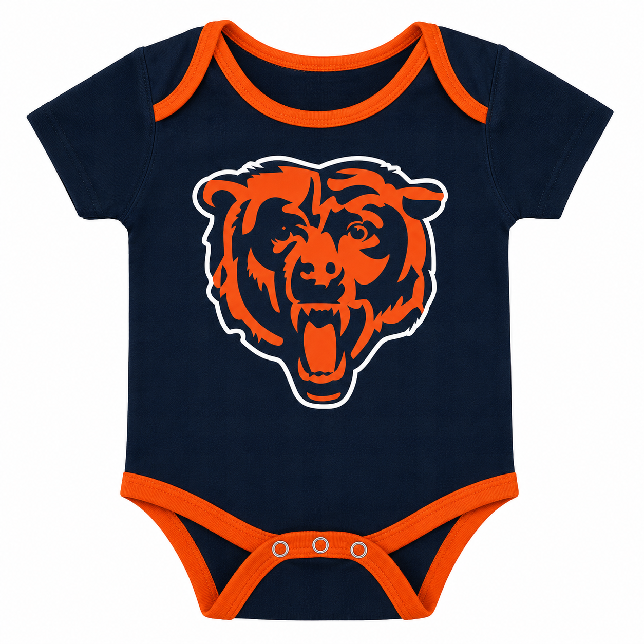 Newborn/Infant Chicago Bears Champ 3-Piece Short Sleeve Creeper Set