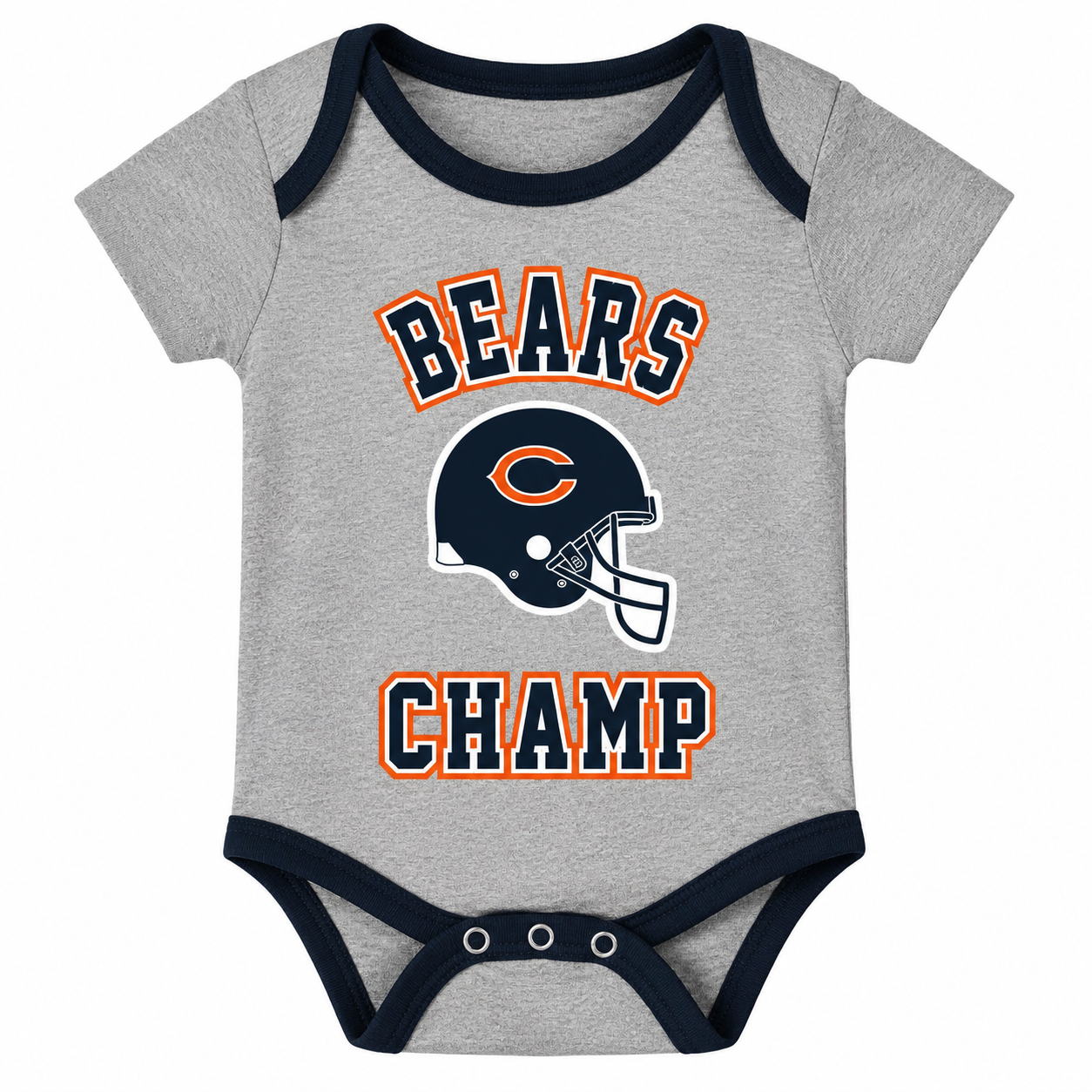 Newborn/Infant Chicago Bears Champ 3-Piece Short Sleeve Creeper Set