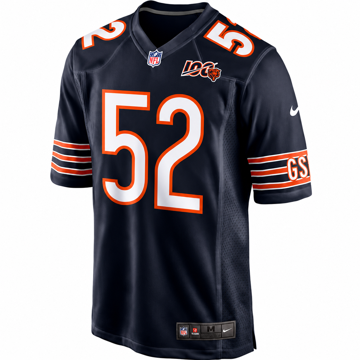 Men's Chicago Bears Khalil Mack Nike Navy 100th Season Game Jersey