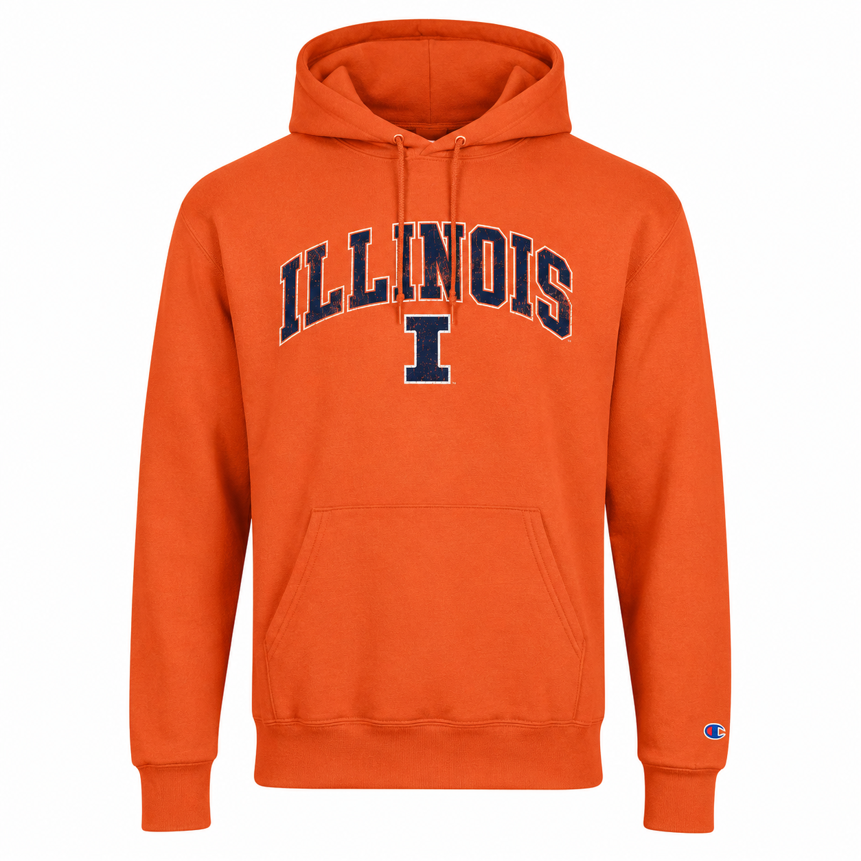 Men's Illinois Fighting Illini Orange Champion Powerblend Fleece Hoodie