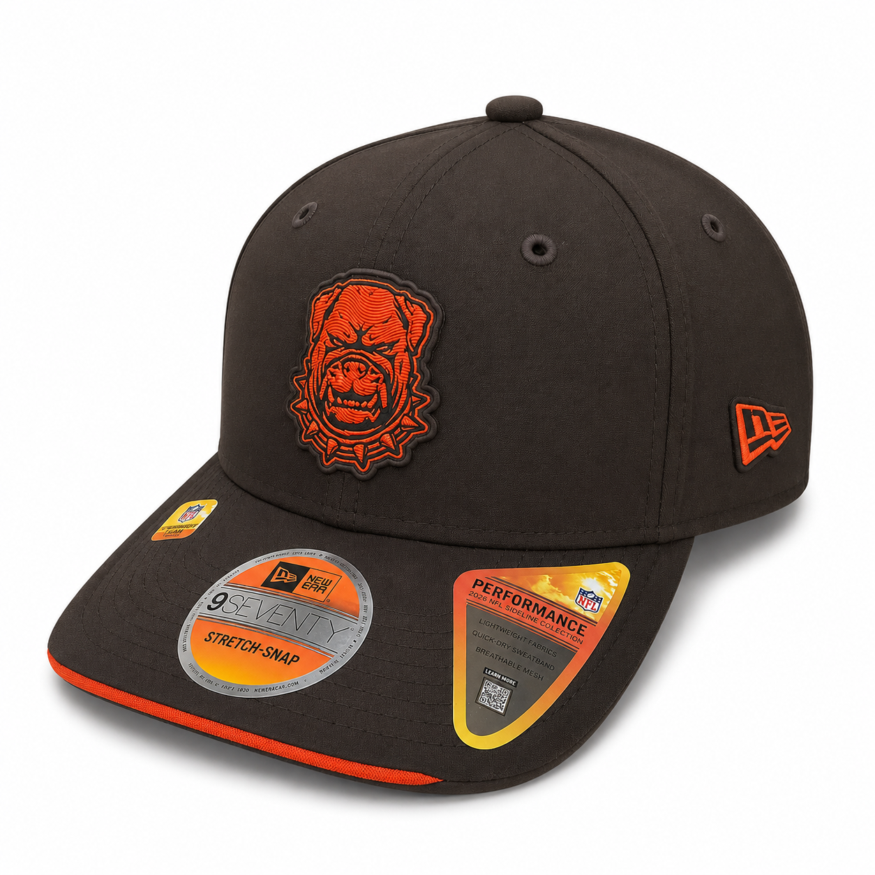 Men's Cleveland Browns New Era 2026 NFL Sideline 9SEVENTY Adjustable Hat