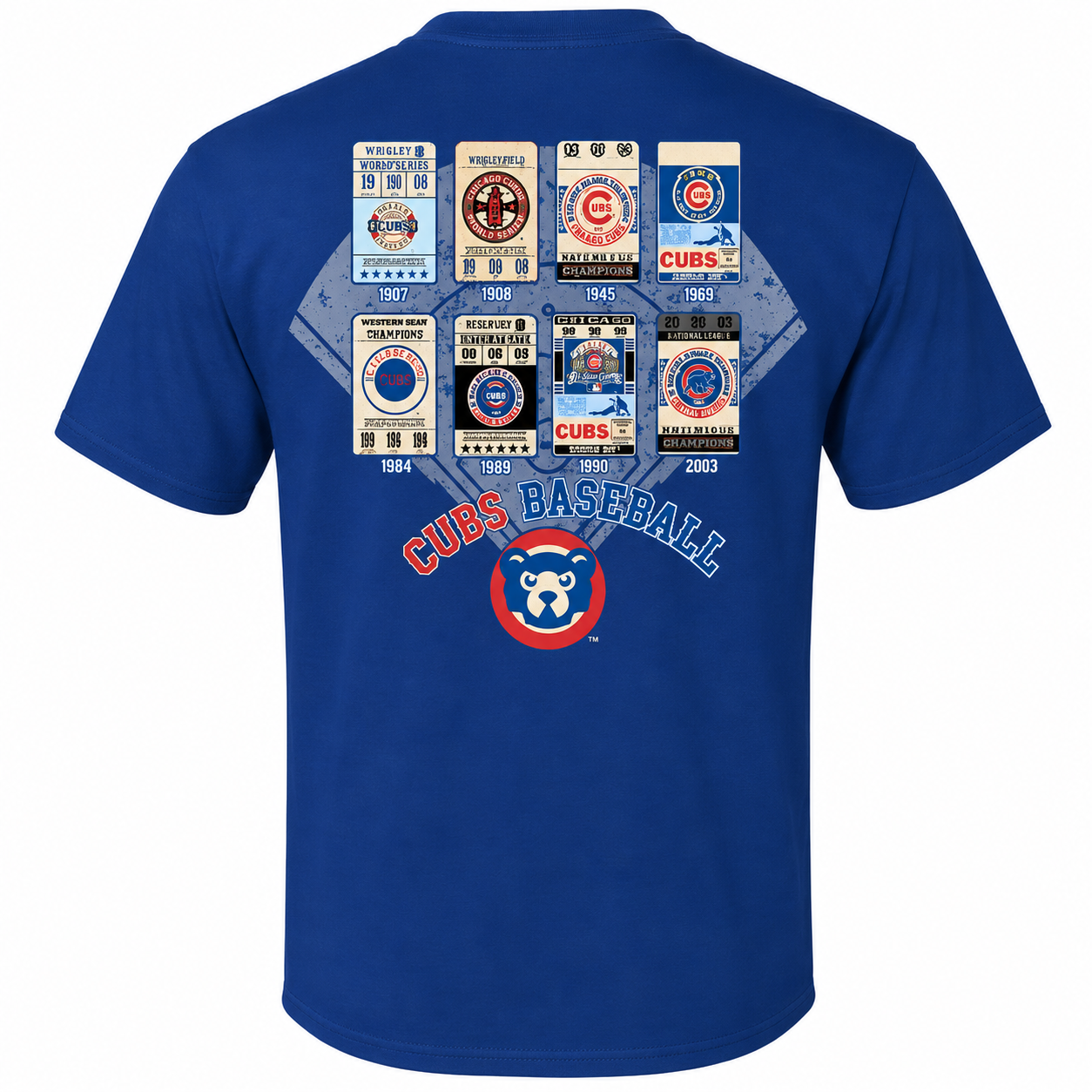 Men's Chicago Cubs Majestic Cooperstown League Domination T-Shirt