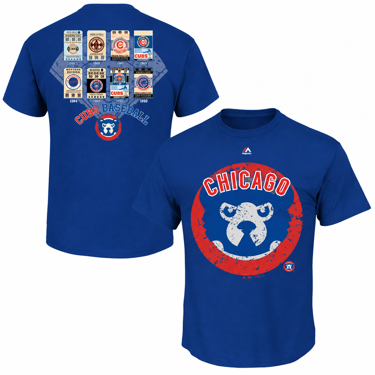 Men's Chicago Cubs Majestic Cooperstown League Domination T-Shirt