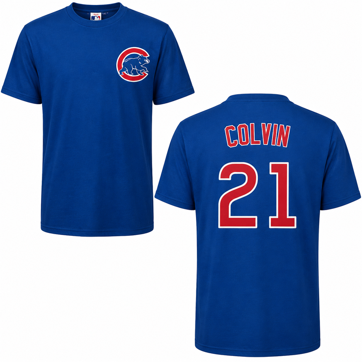 Men's Chicago Cubs Tyler Colvin Royal Blue Player T-Shirt