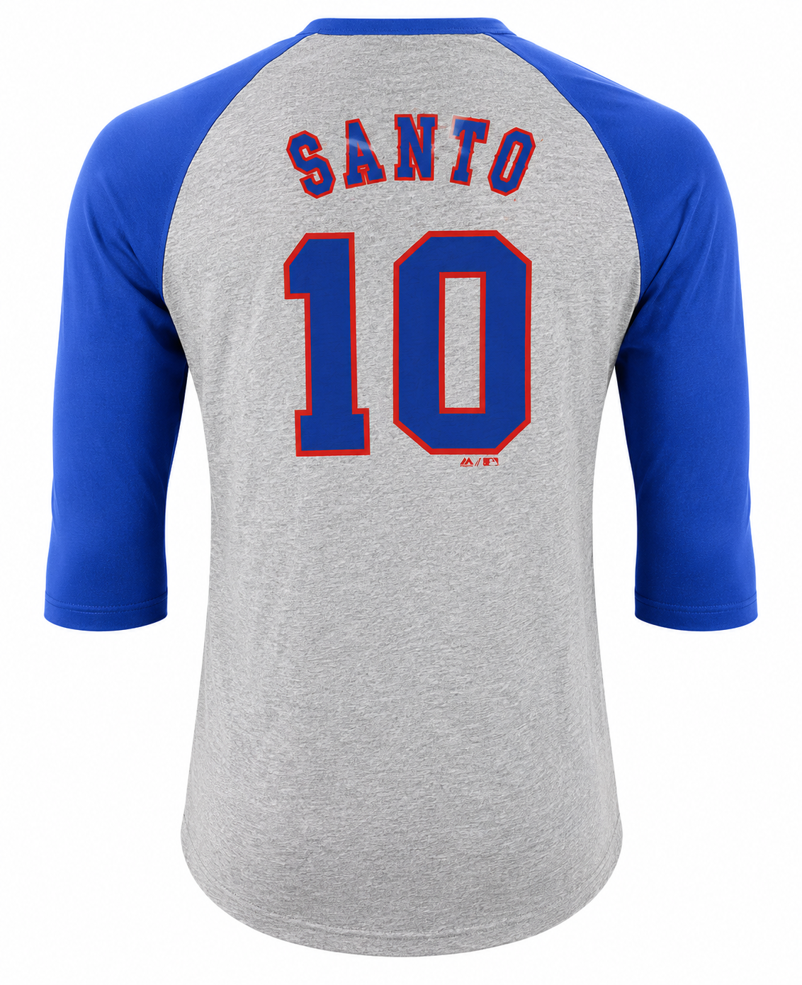 Men's Chicago Cubs Ron Santo Cooperstown Stirring Envy 3/4 Sleeve Raglan Tee