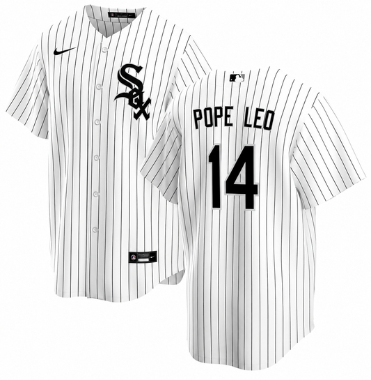 Pope Leo #14 Chicago White Sox NIKE Replica Men's Home Premium Twill Jersey
