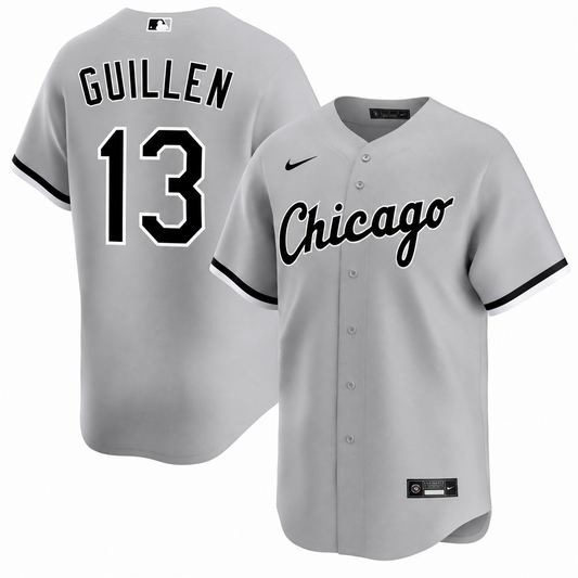 Men's Ozzie Guillen Chicago White Sox Nike Road Gray Replica Jersey