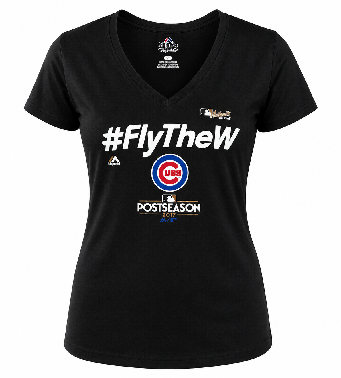 Women's Chicago Cubs 2017 Division Series Clincher Locker Room V-Neck T-Shirt
