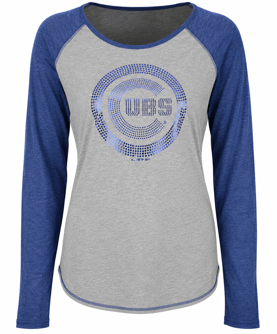 Women's Chicago Cubs Gray/Blue Line Drive Long Sleeve T-Shirt