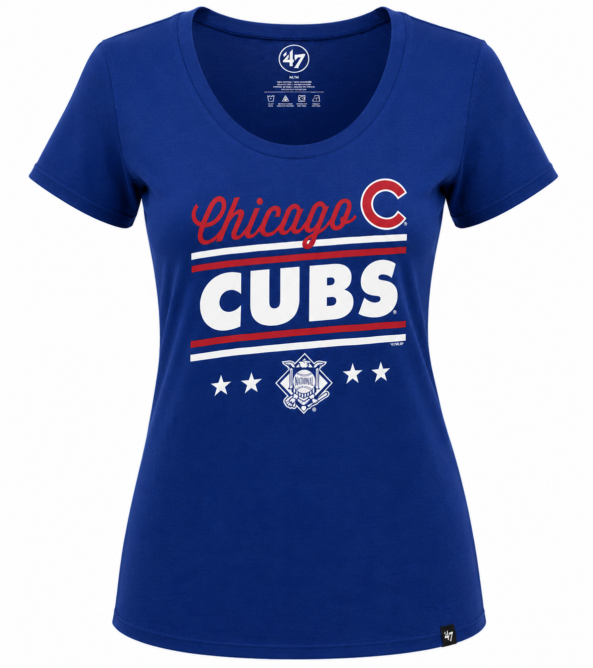 Womens Chicago Cubs Splitter Scoop Neck Tee By 47 Brand