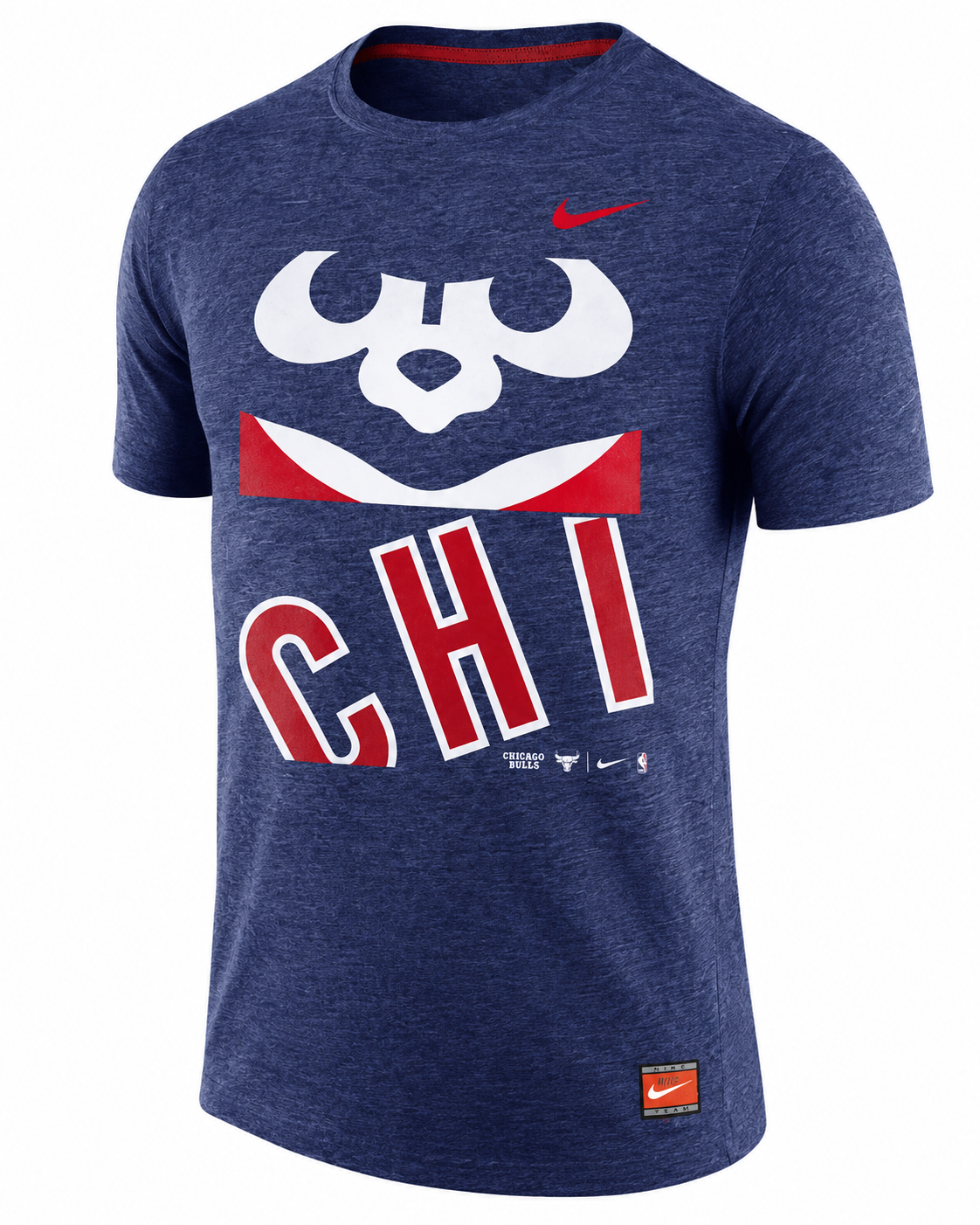 Chicago Cubs Cooperstown Collection Tri Logo 1.7 Tee By Nike