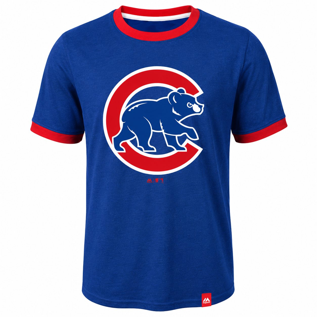 Youth Chicago Cubs Baseball Stripes Ringer Tee By Majestic