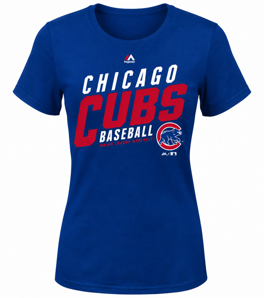 Youth Chicago Cubs Majestic Royal Girls S/S Bubblegum T-Shirt