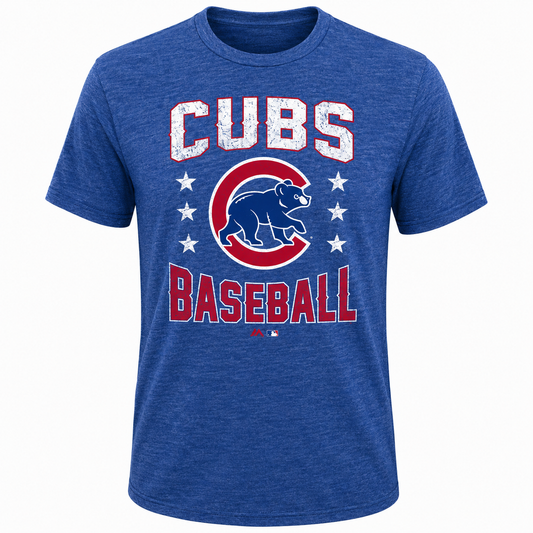 Youth Chicago Cubs Triple Play Triblend Tee