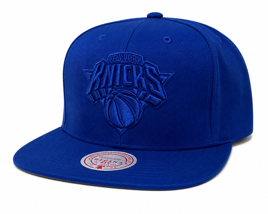 New York Knicks Mitchell & Ness Tonal Eclipse Snapback Hat- Blue