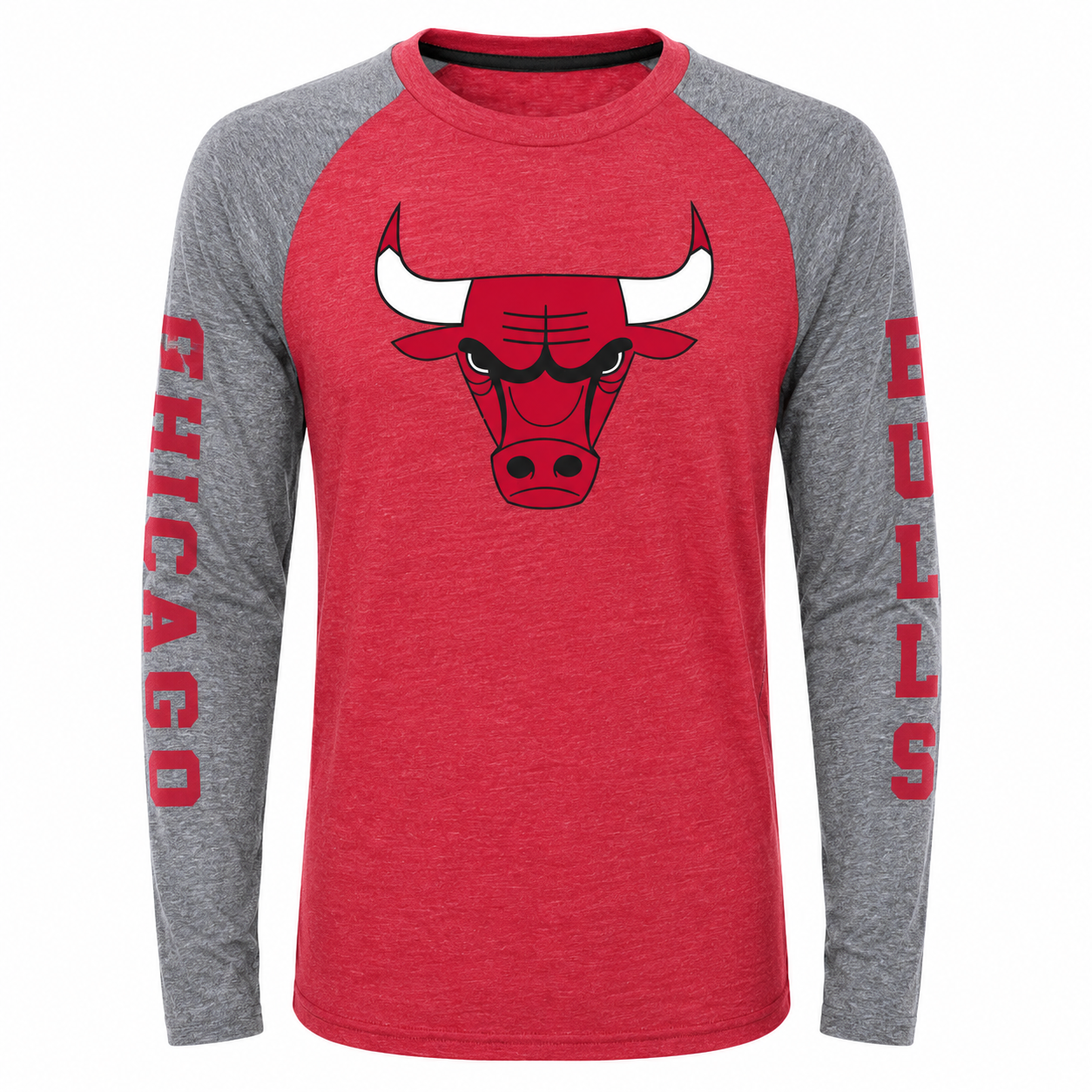 Youth Chicago Bulls Fadeaway Raglan Long Sleeve Tee