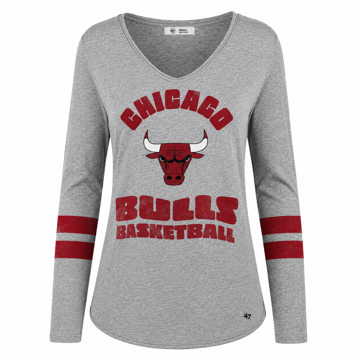 Womens Chicago Bulls '47 NBA Letter Courtside 2 Long Sleeve T-Shirt
