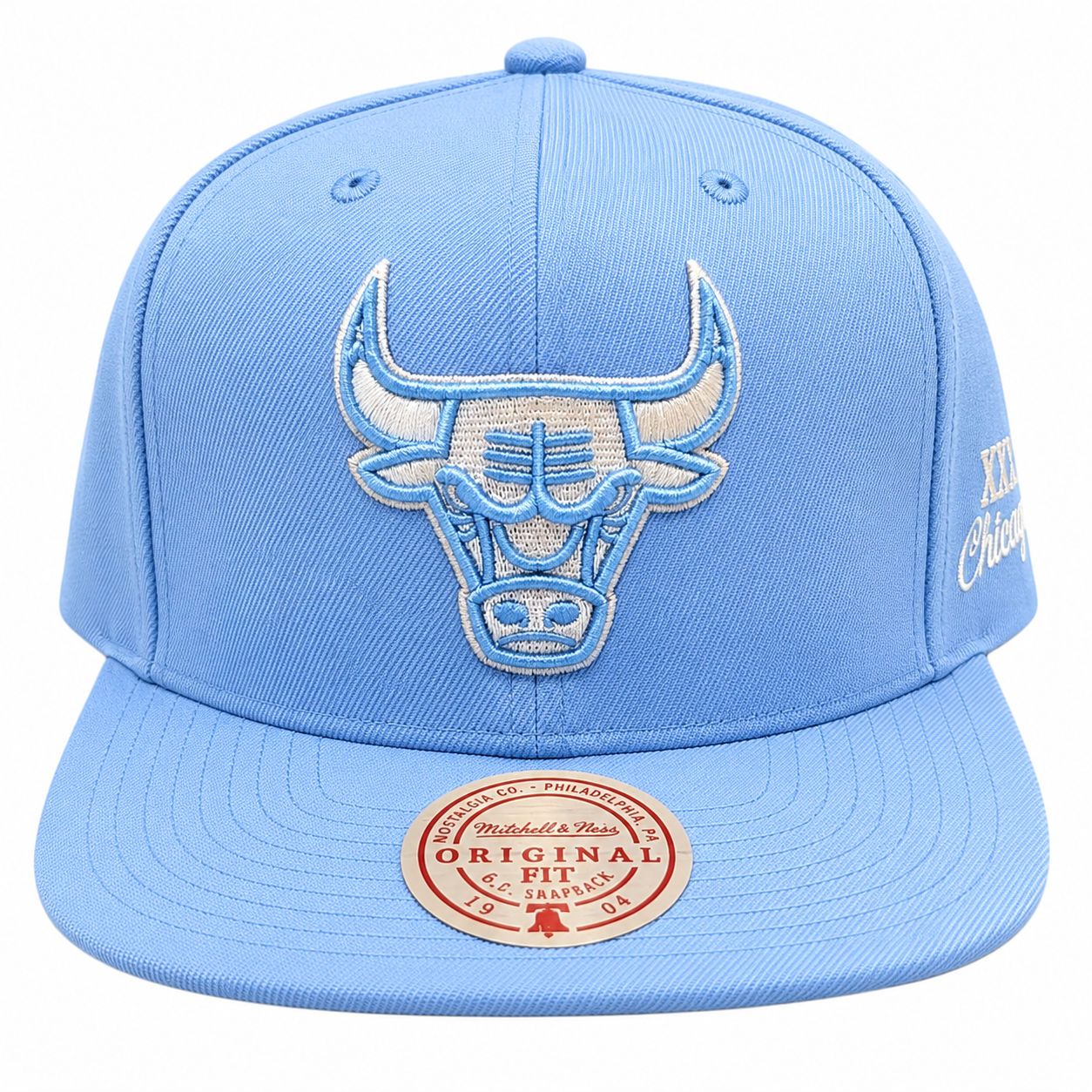 Mitchell & Ness Chicago Bulls Blue Gleam 1993 NBA Finals Snapback Hat Adjustable Hat