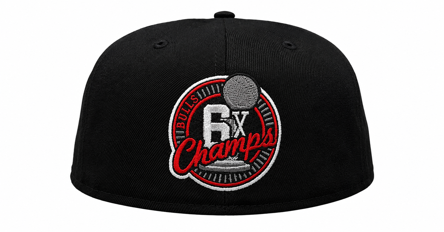 Chicago Bulls New Era Logo Fade 6X Black 59FIFTY Fitted Hat