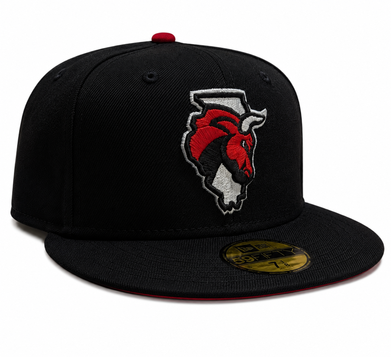 Windy City Bulls New Era Black Secondary 59FIFTY Fitted Hat