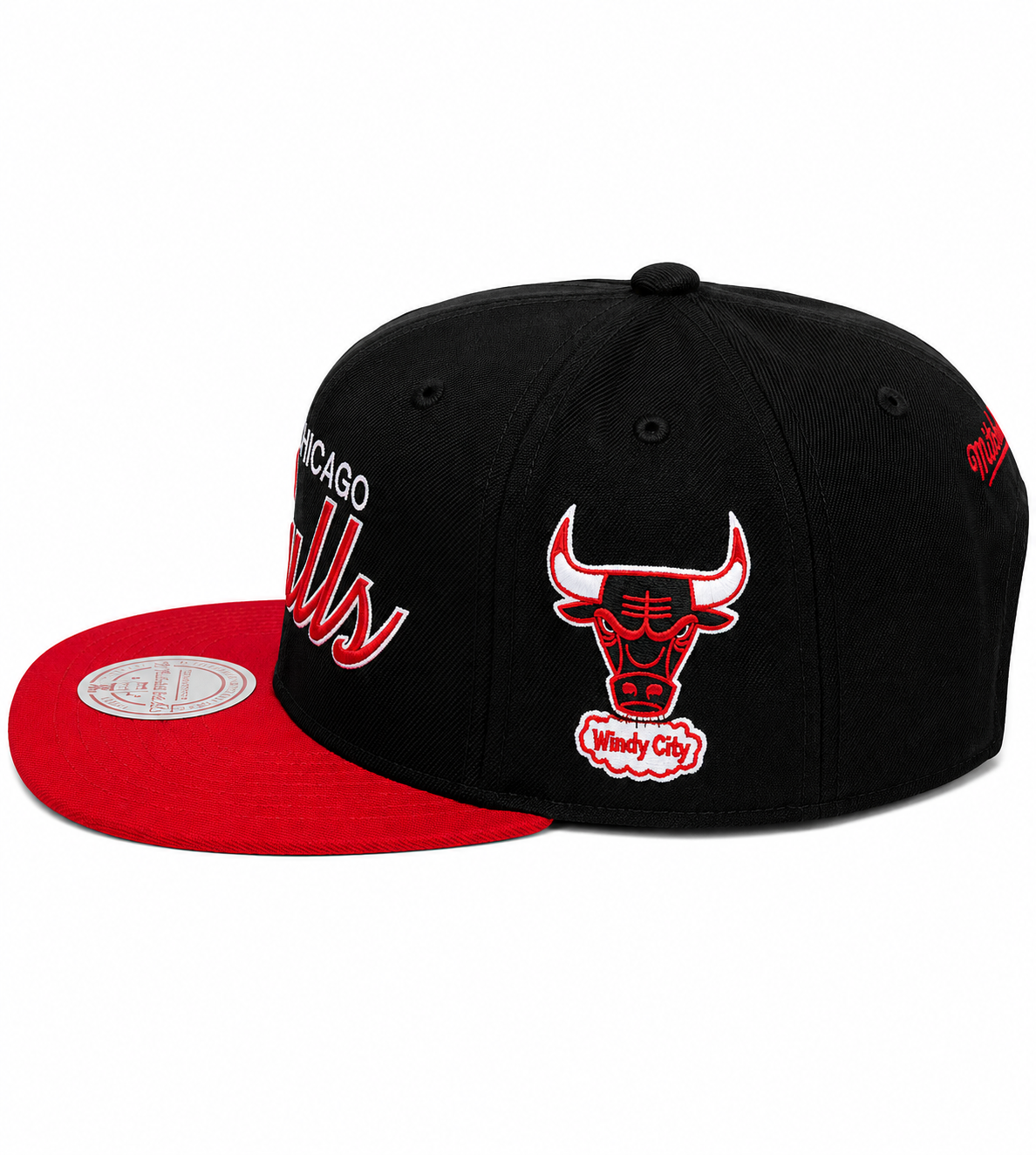 Chicago Bulls HWC Team Script 2.0 Mitchell & Ness Snapback Hat