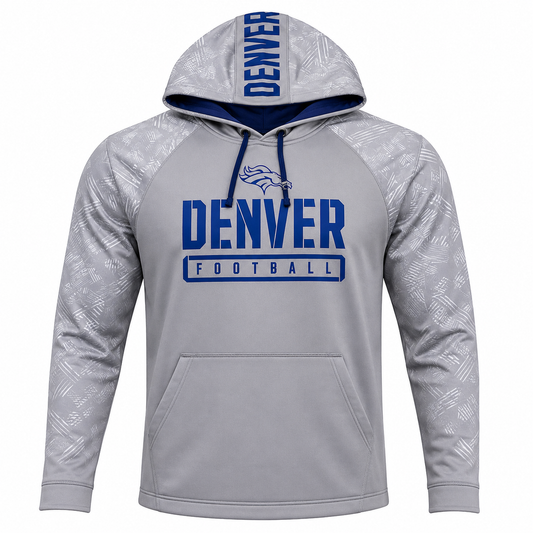 Men's Denver Broncos NFL Fanatics Branded Anthracite Performance Hoodie