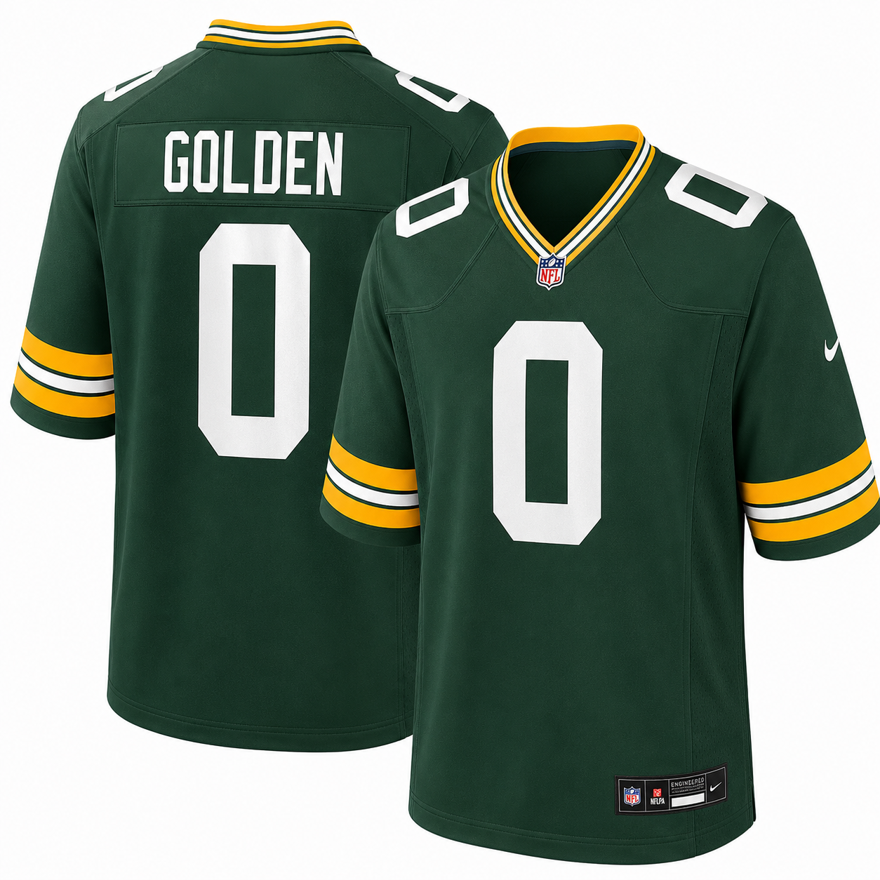 Men's Green Bay Packers Matthew Golden Nike Green Player Game Jersey
