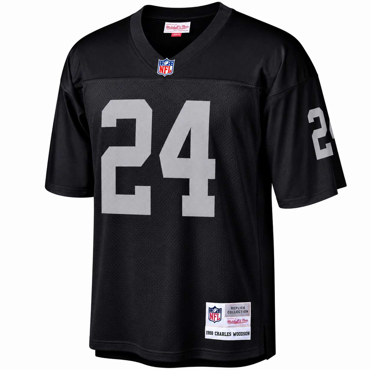 Men's Oakland Raiders Charles Woodson Mitchell & Ness Black 1998 Home Legacy Jersey